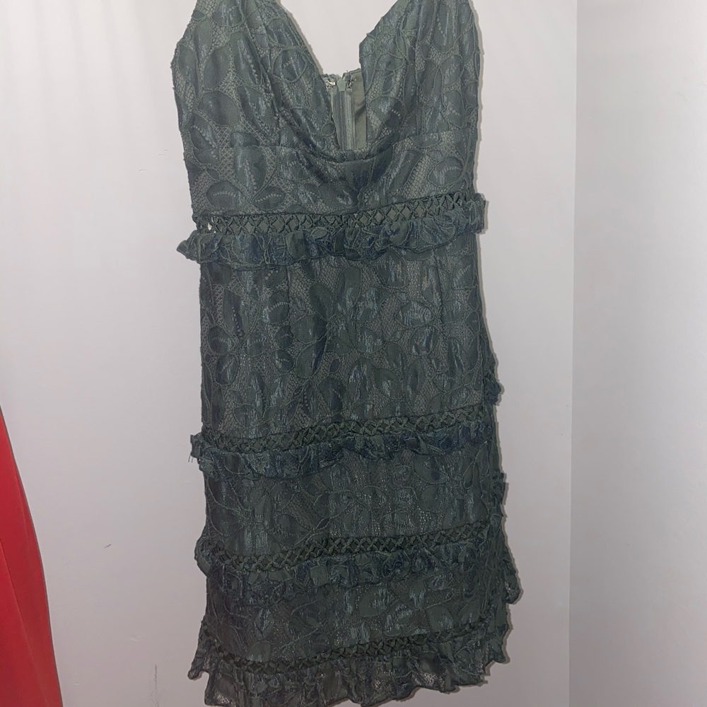 Lulus green lace cocktail dress